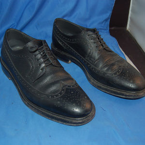 HUGO BOSS Black Brogue Wingtips Made in Italy 12D